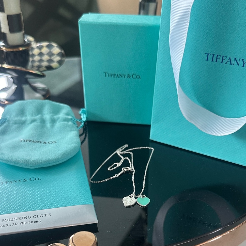 Tiffany & Co. Silver Necklace with Turquoise Heart